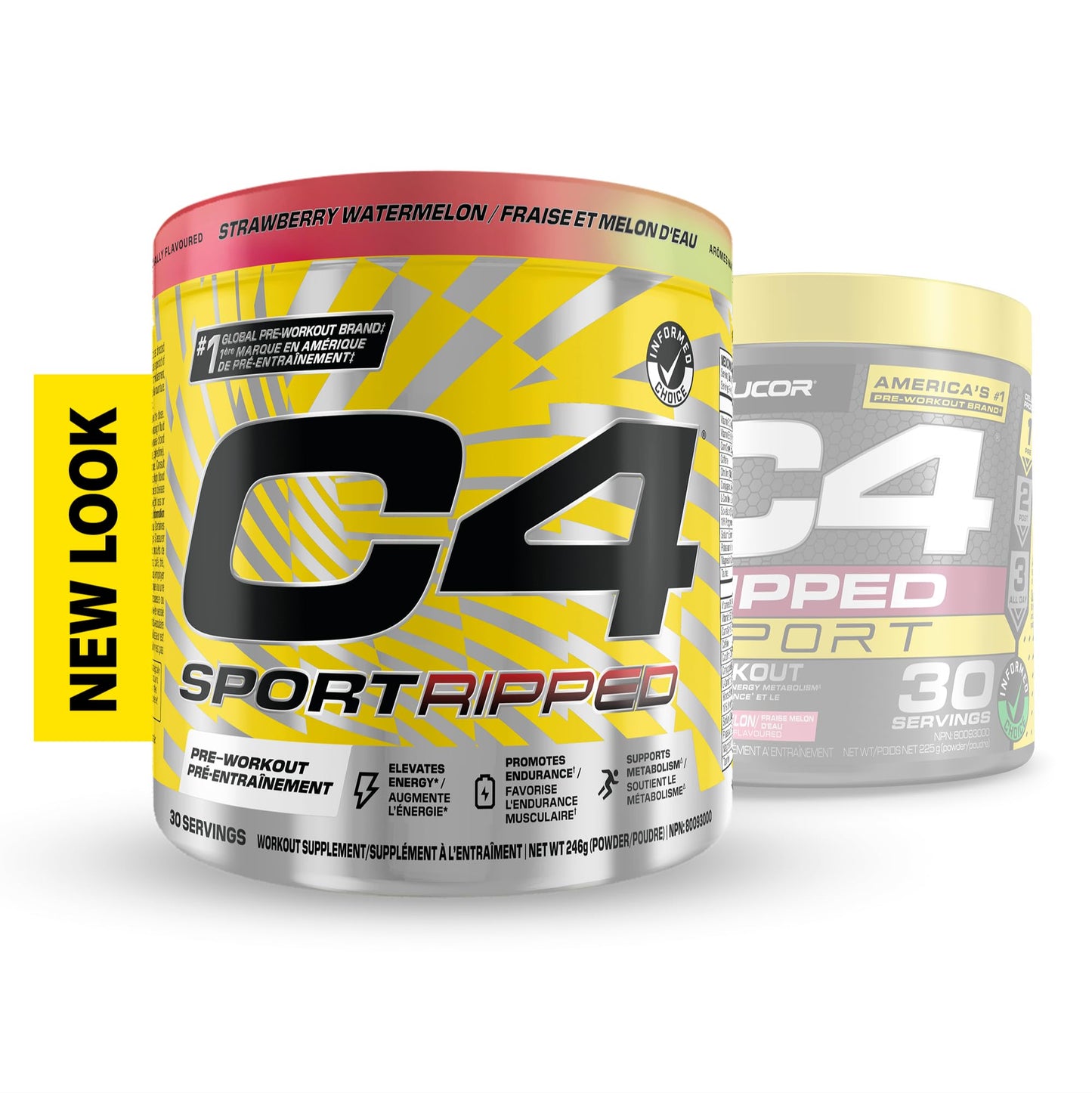 Cellucor C4 Ripped Thermogenic Pre Workout Powder - Informed-Choice Certified Preworkout Energy & Fat Metabolism - Strawberry Watermelon, 30 Servings 🍁 All In One Marketplace Canada