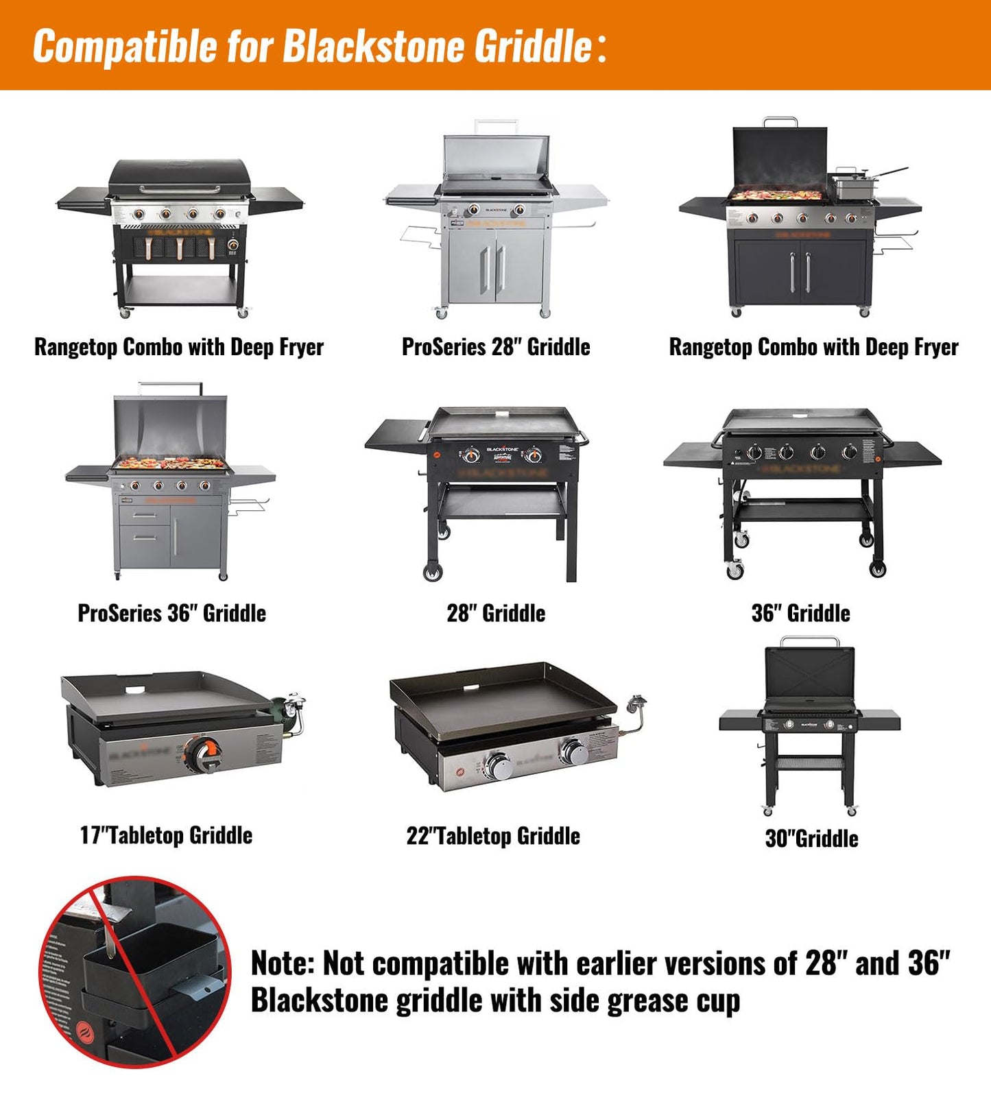 NUPICK 40 Pack Grease Cup Liners for Blackstone 17"/28"/36" Griddle, Drip Pan Liners for Blackstone 5017, Disposable Aluminum Foil Drip Pan Liner 🍁 All In One Marketplace Canada