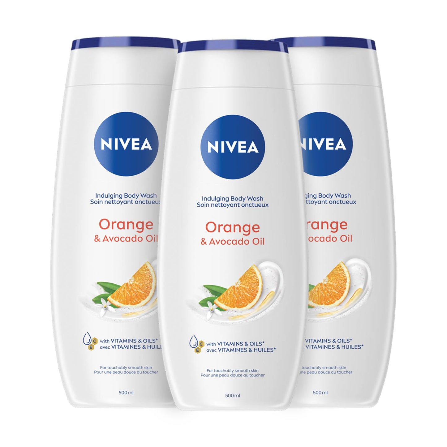 NIVEA Orange & Avocado Oil Body Wash, 3x500ml 🍁 All In One Marketplace Canada