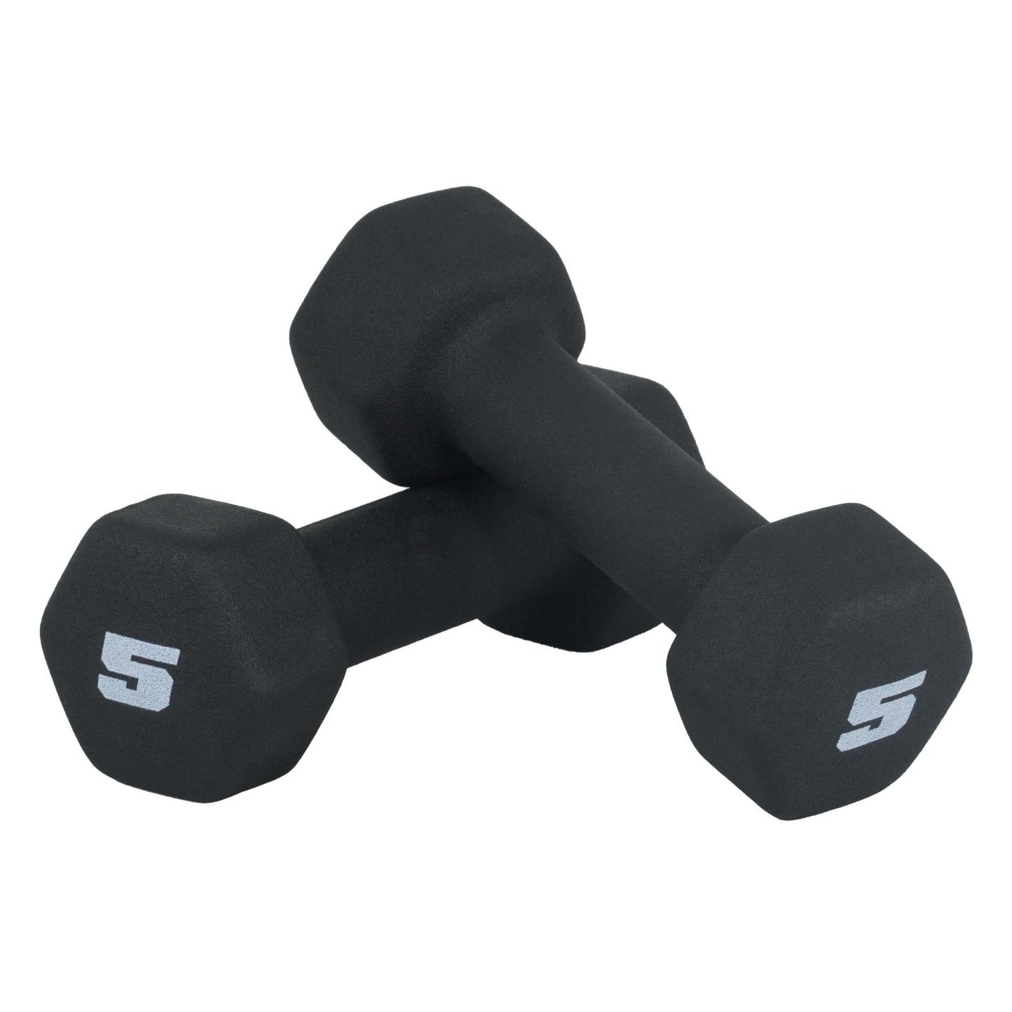 CAP Barbell Neoprene Dumbbell Weights, 5 lb Pair, Black 🍁 All In One Marketplace Canada