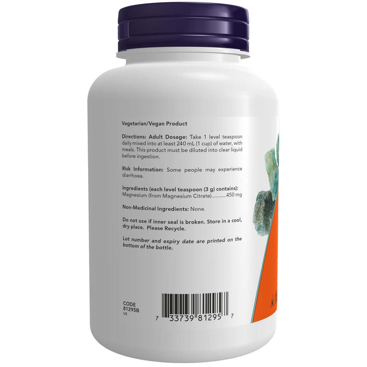 NOW Supplements, Magnesium Citrate Pure Powder, Enzyme Function*, Nervous System Support, 227g 🍁 All In One Marketplace Canada