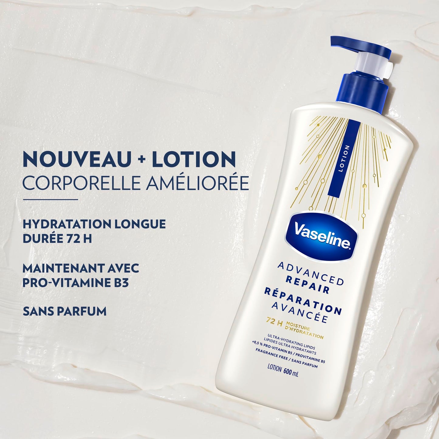 Vaseline Intensive Care Advanced Repair Unscented Body Lotion for Dry Skin with 48H Moisture + Ultra hydrating lipids, 600 ml (3-pack) 🍁 All In One Marketplace Canada