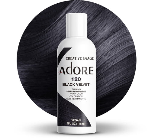 Adore Semi Permanent Hair Color Black Velvet 120 4 oz