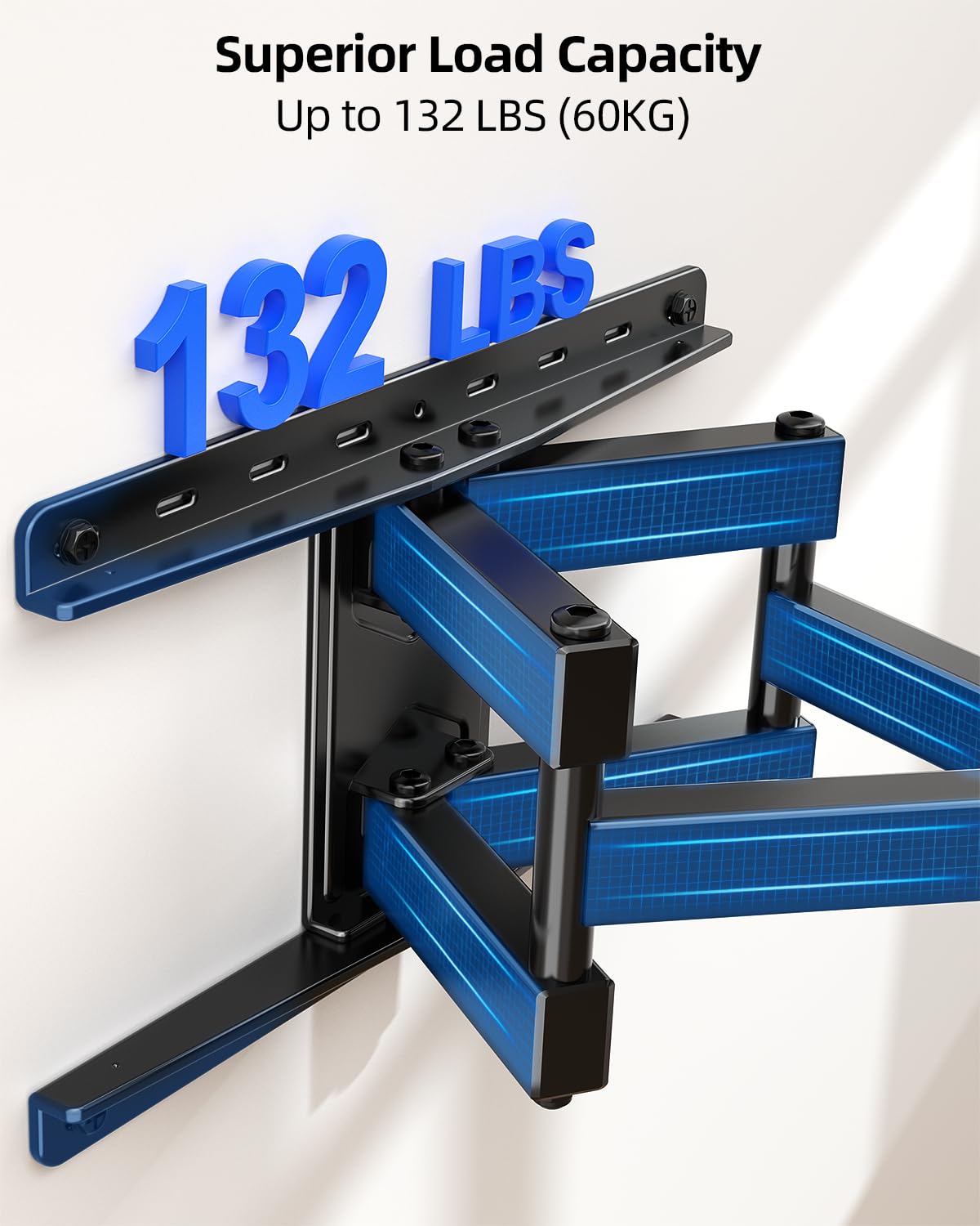 HOME VISION Full Motion TV Wall Mount for Most 32-85 inch TVs up to132 lbs, TV Mount Swivel and Tilt with Dual Articulating Arms, Wall Mount TV Bracket Max VESA 600x400mm, Fits 8" 12" 16" Wood Studs 🍁 All In One Marketplace Canada