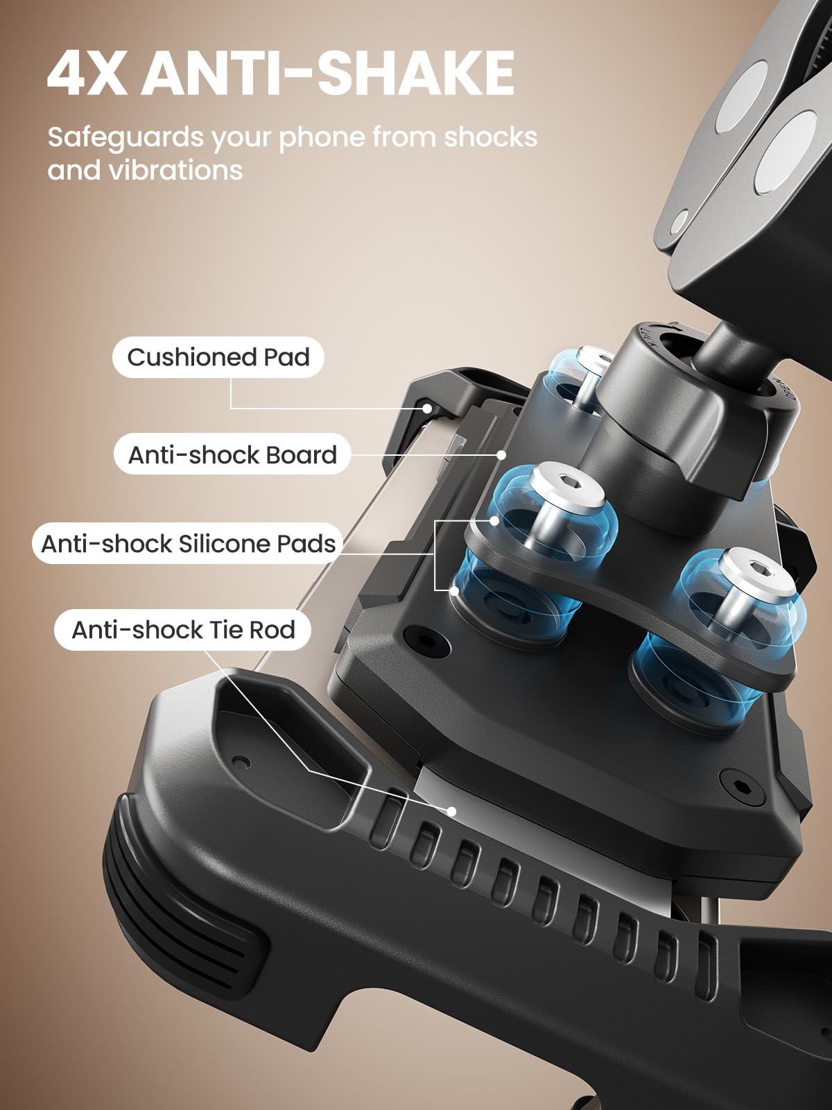 Tounee Bike Phone Mount Holder with Dual Vibration Dampener - Quick Release Handlebar Clip for Bicycle/Cycling, Upgraded Anti-Shock Design Fits iPhone 16/15/14 Pro Max & 4.7-6.7" Phones (Black) 🍁 All In One Marketplace Canada