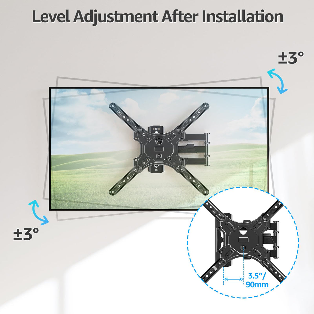 MOUNTUP TV Wall Mounts for Most 26-60 Inches TVs, Full Motion TV Bracket with Swivel and Extension, Articulating Arms, Tilt, Leveling, Single Stud Design, Max VESA 400x400mm up to 77lbs, MU0009 🍁 All In One Marketplace Canada