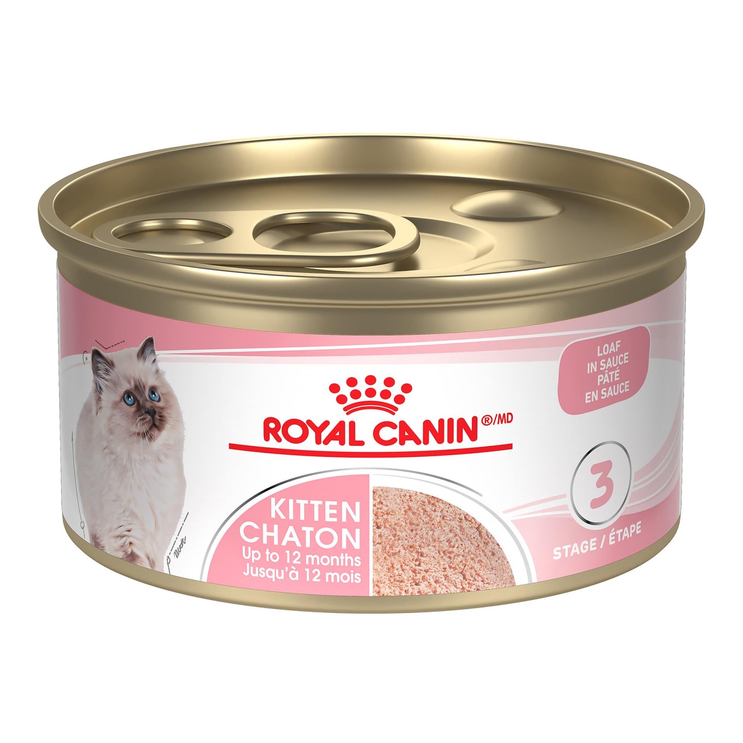 Royal Canin Feline Health Nutrition Kitten Loaf in Sauce Canned Cat Food, 3 oz can (24-Count) 🍁 All In One Marketplace Canada