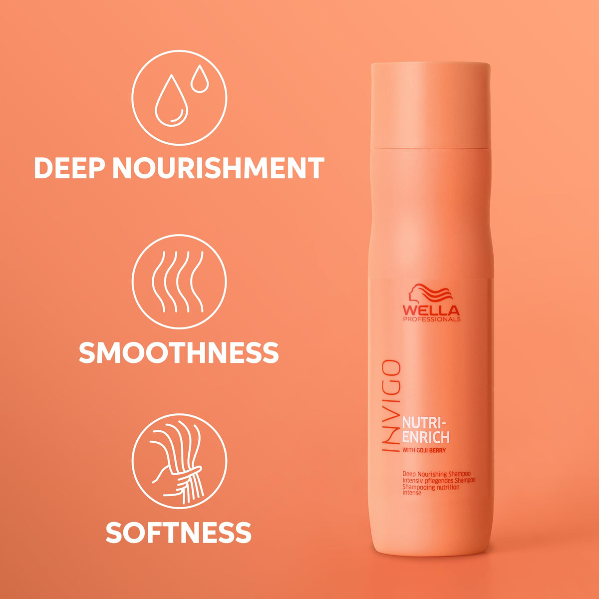 Wella Professionals Invigo Nutri-Enrich Deep Nourishing Shampoo | For Dry or Stressed Hair | 33.8 Fl oz 🍁 All In One Marketplace Canada