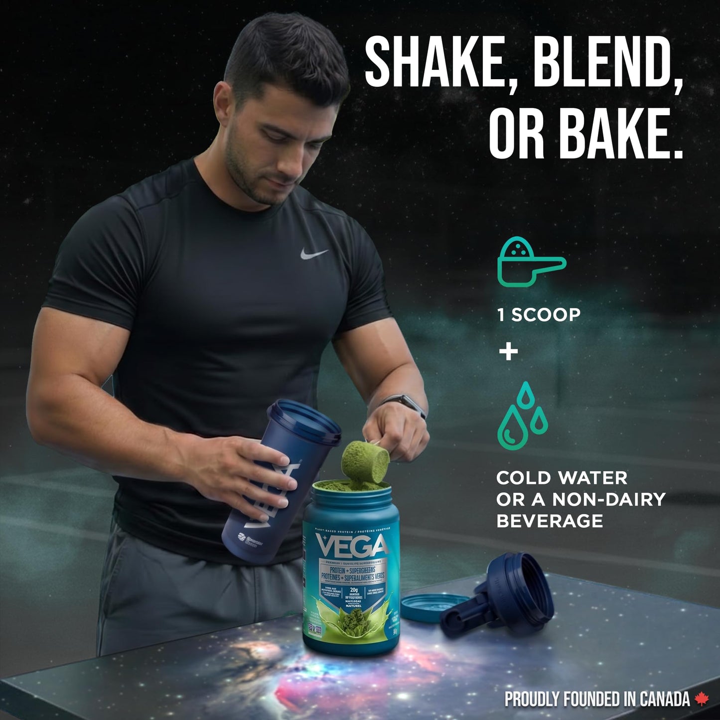 Vega Protein + Supergreens Vegan Plant Based Protein Powder – 20g Organic Pea Protein, Dairy-free, Healthy Breakfast Shake – Natural 21 Servings, 586 grams (Pack of 1) 🍁 All In One Marketplace Canada