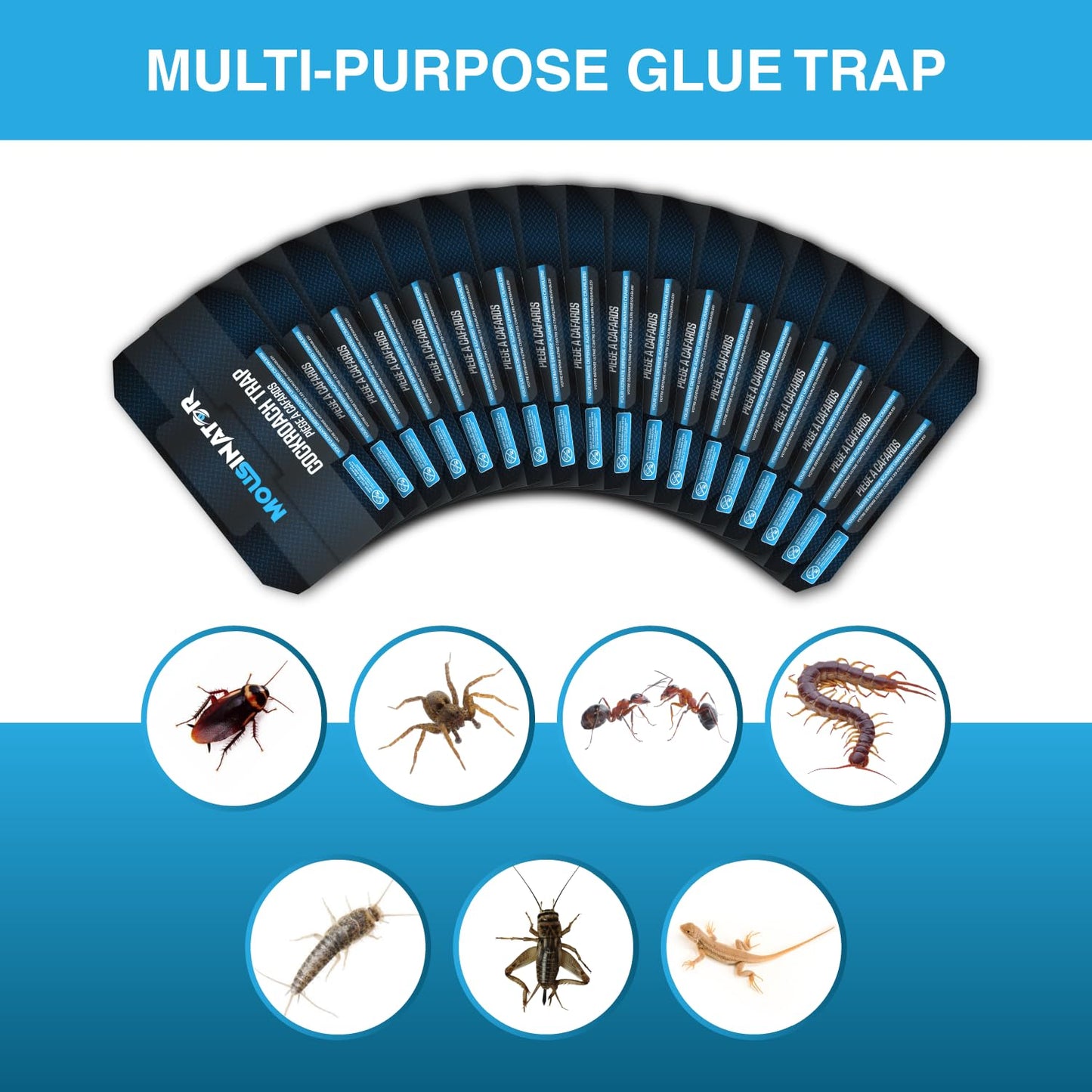 MOUSINATOR Cockroach Traps, 18-Pack, Larger and Multi-Entry Design with Extra-Strong Adhesive, Sticky Glue Cockroach Trap for Indoor Use, Family-Safe, Easy and Ready-to-Use 🍁 All In One Marketplace Canada