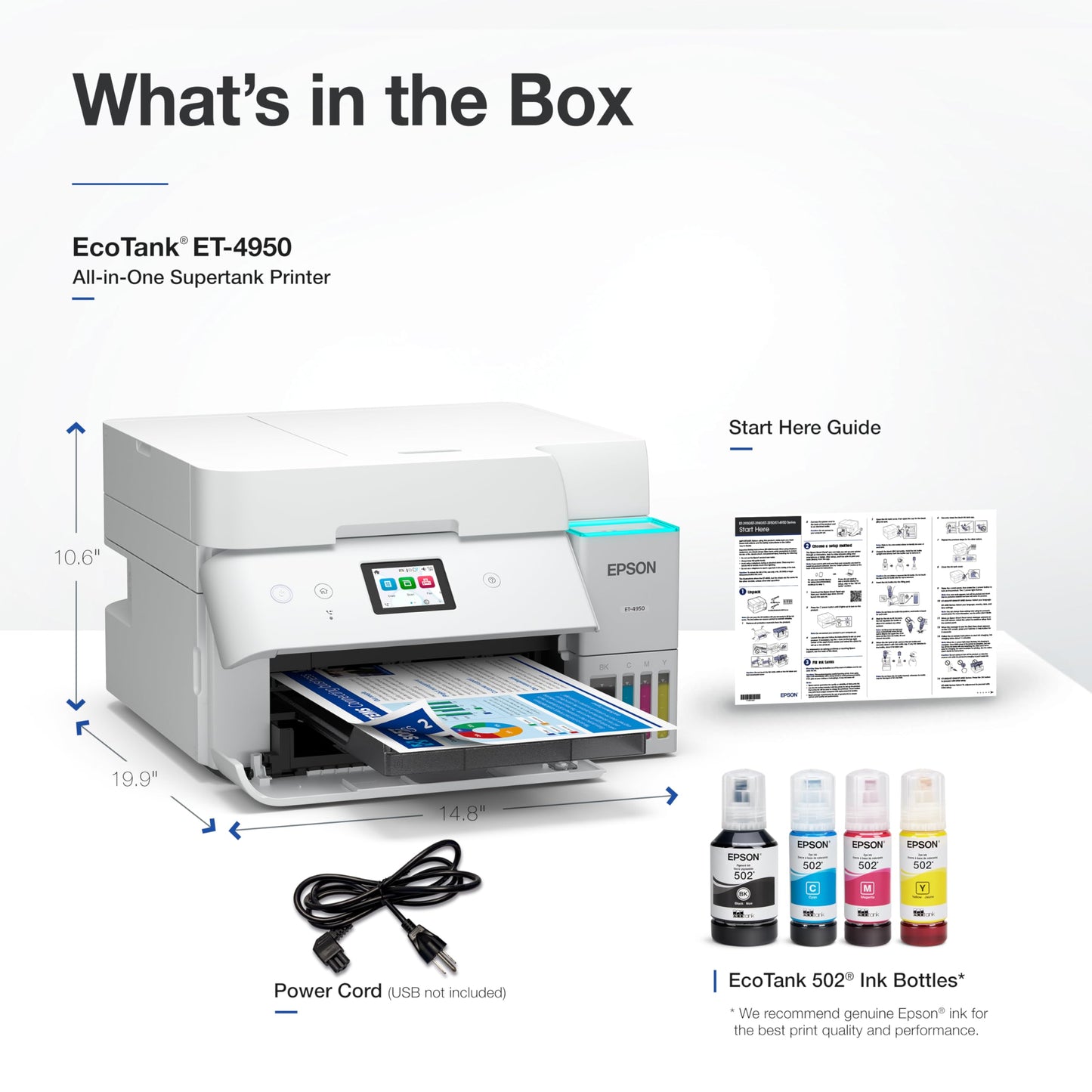Epson EcoTank ET-4950 Wireless Color All-in-One Supertank Printer - Black 🍁 All In One Marketplace Canada