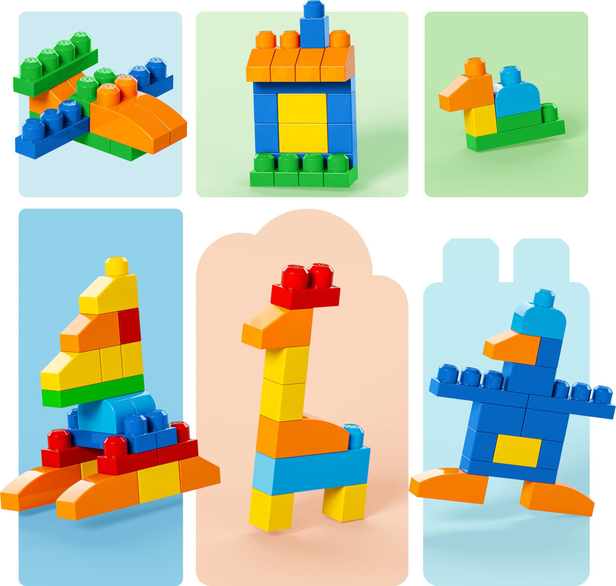 MEGA BLOKS First Builders Toddler Blocks Toys Set, Deluxe Building Bag with 150 Pieces and Storage, Blue, Ages 1+ Years 🍁 All In One Marketplace Canada