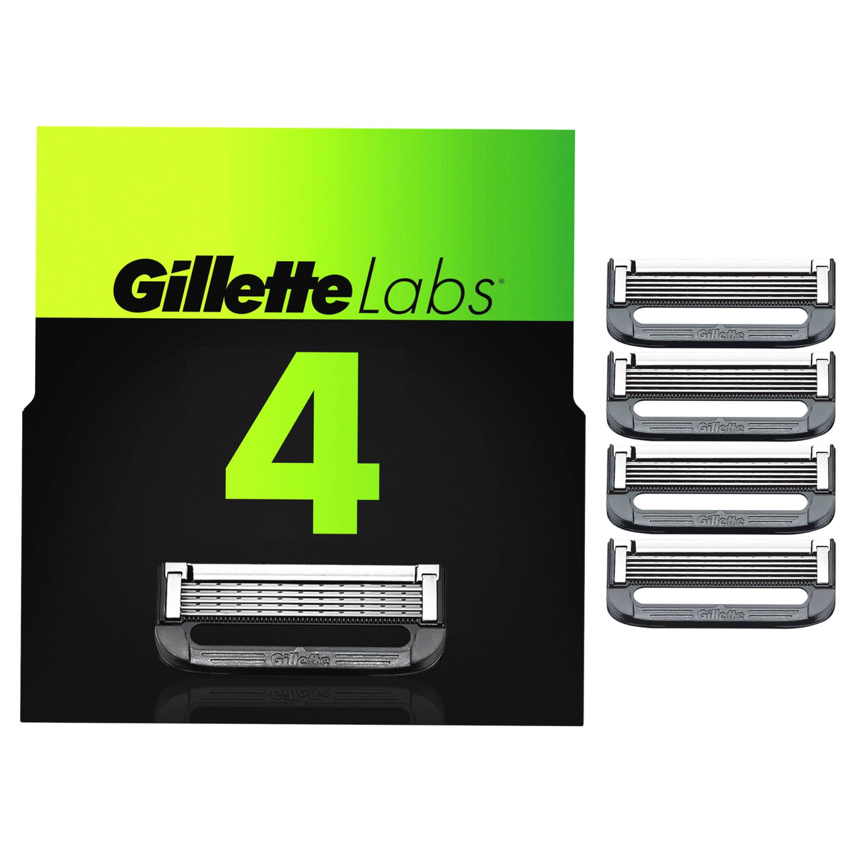 Gillette Mens Razor Blade Refills with Exfoliating Bar by GilletteLabs, Compatible Only with GilletteLabs Razors with Exfoliating Bar and Heated Razor, 4 Razor Blade Cartridges 🍁 All In One Marketplace Canada