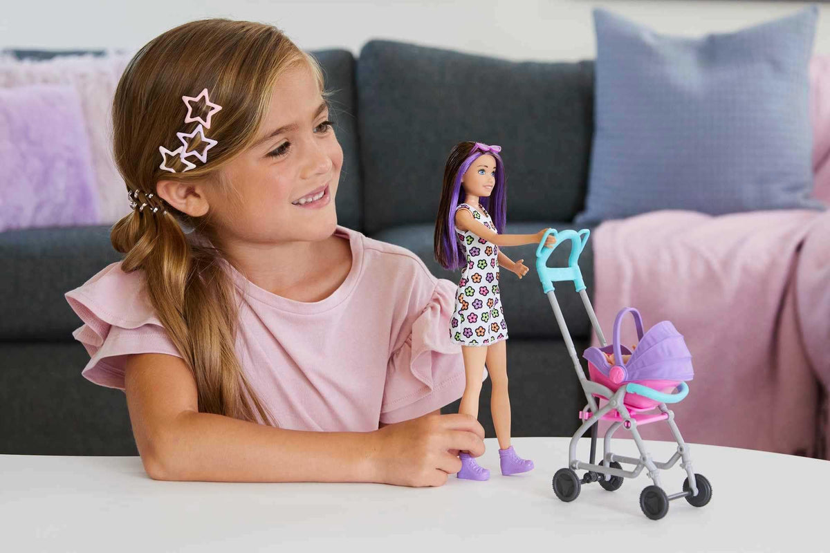 Barbie Skipper Babysitters, Inc. Playset with Skipper Babysitter Doll (Brunette), Stroller, Baby Doll & 5 Accessories, Toy for 3 Year Olds & Up 🍁 All In One Marketplace Canada