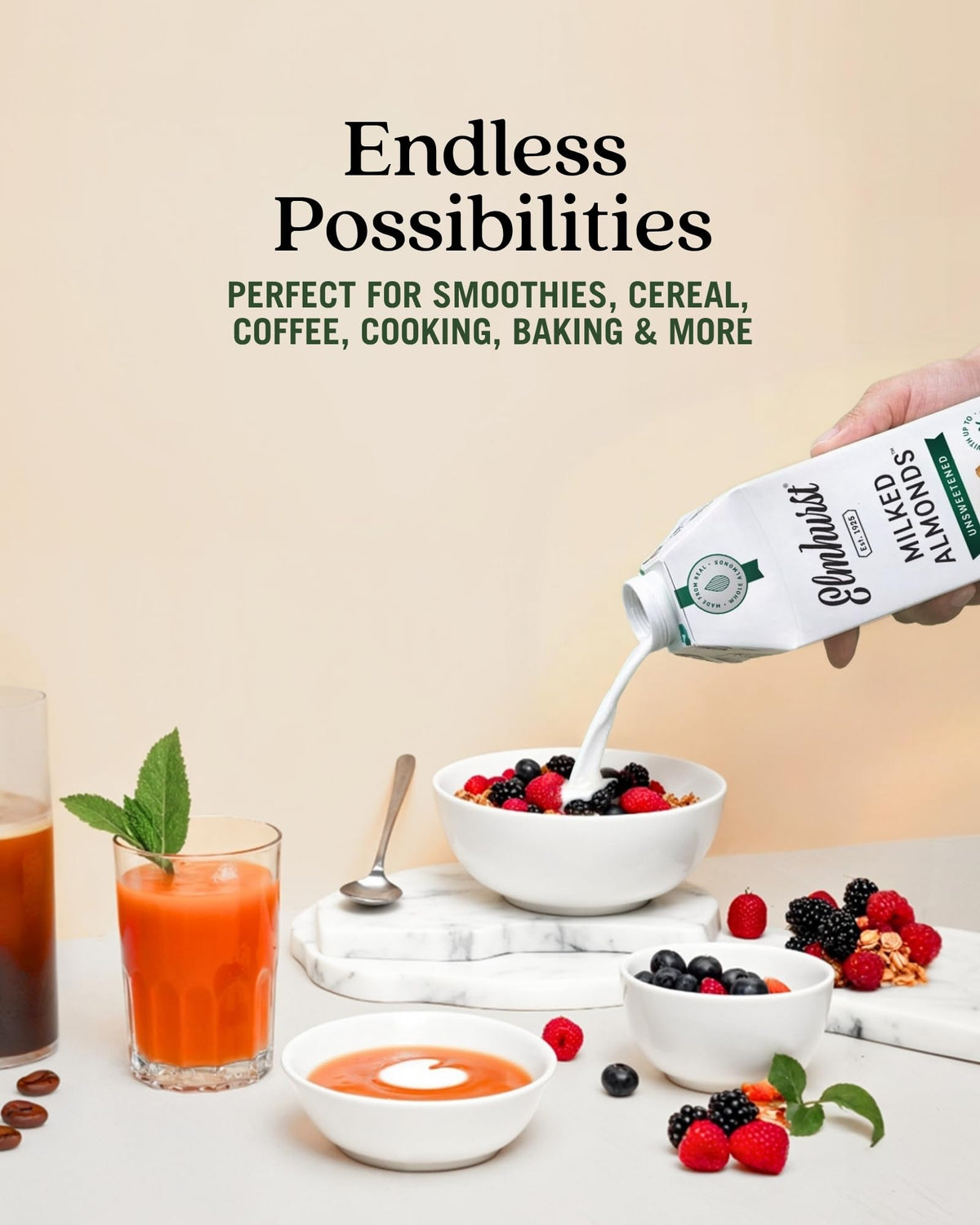 Elmhurst Unsweetened Almond Milk 6x946 ML 🍁 All In One Marketplace Canada