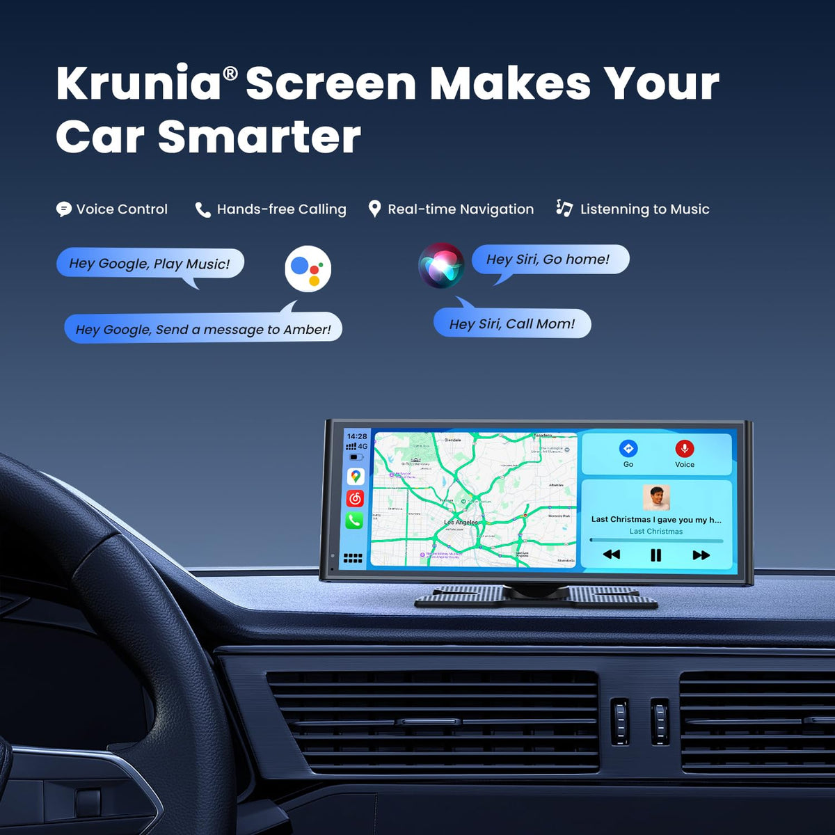 9.26" Carplay Screen for Car, Wireless Portable Car Play Screen for Apple CarPlay & Android Auto, OTA Updates, Backup Camera, Bluetooth 5.0, Mirror Link, Voice Control, GPS Navigation, FM 🍁 All In One Marketplace Canada