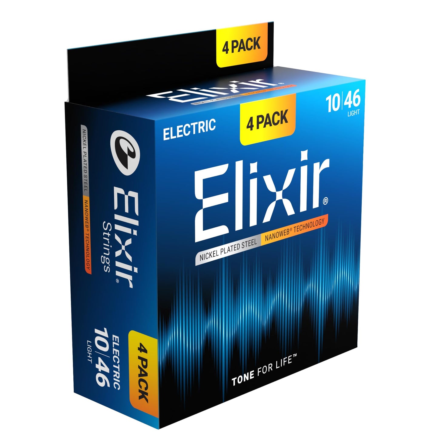 Elixir Strings, Electric Guitar Strings, Nickel Plated Steel with NANOWEB Technology, Longest-Lasting Bright Tone with Comfortable Feel, 4 Pack, Light 10-46 🍁 All In One Marketplace Canada