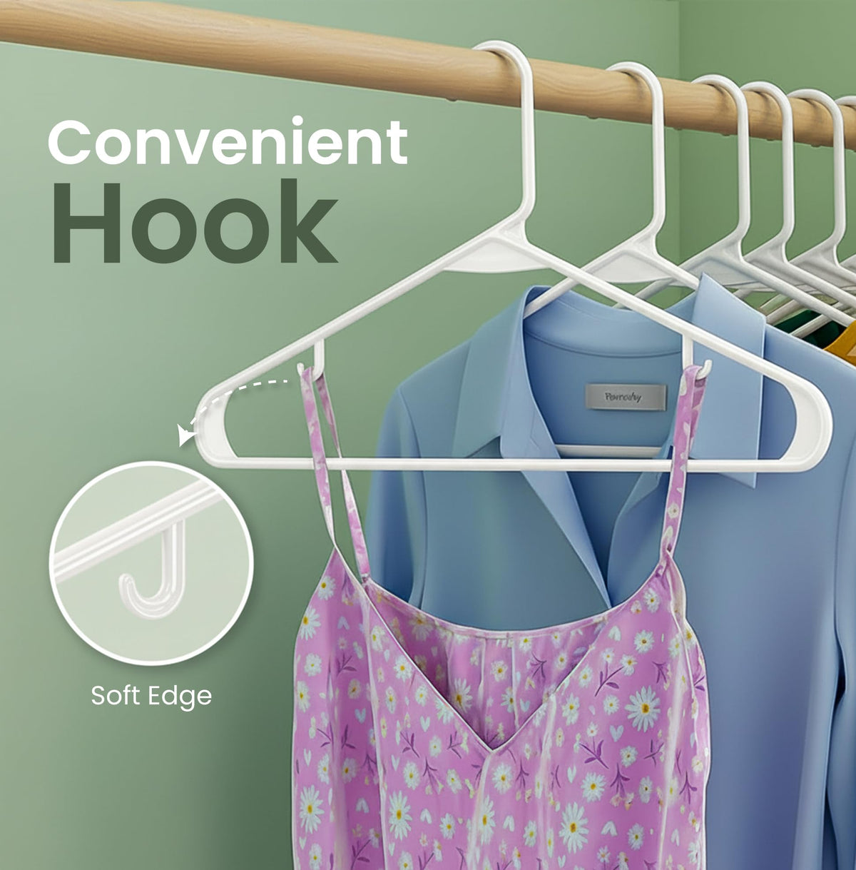 Utopia Home Plastic Hanger, 50 Pack, White Clothes Hangers with Hooks, Durable Heavy Duty Coat Hangers for Shirts, Pants, Skirts, Jackets, Blouses, Dresses, and Everyday Closet Organization 🍁 All In One Marketplace Canada