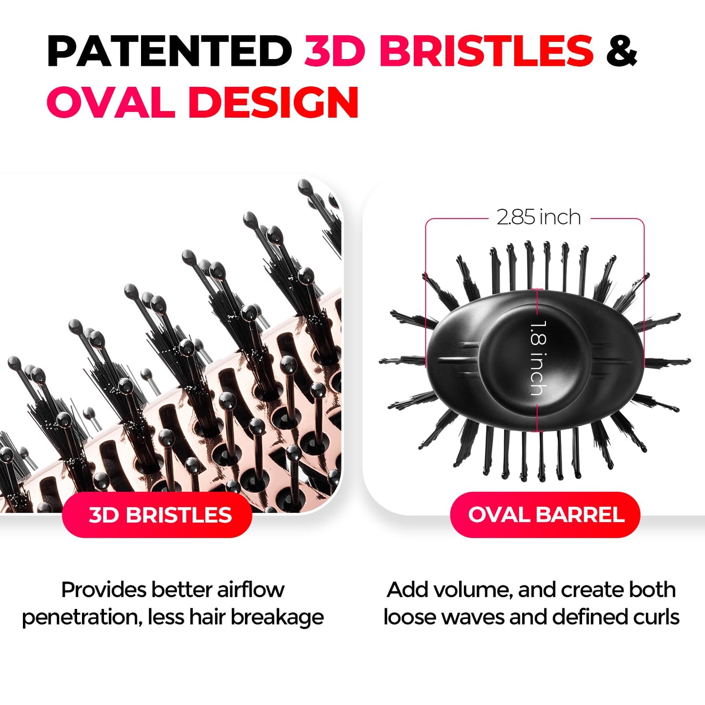 TYMO Hair Dryer Brush Blow Dryer Brush in One, 4 in 1 Ionic Hairdryer and Styler Volumizer with Oval Titanium Barrel, Hot Air Straightener for Smooth Frizz-Free Blowout, Gold 🍁 All In One Marketplace Canada