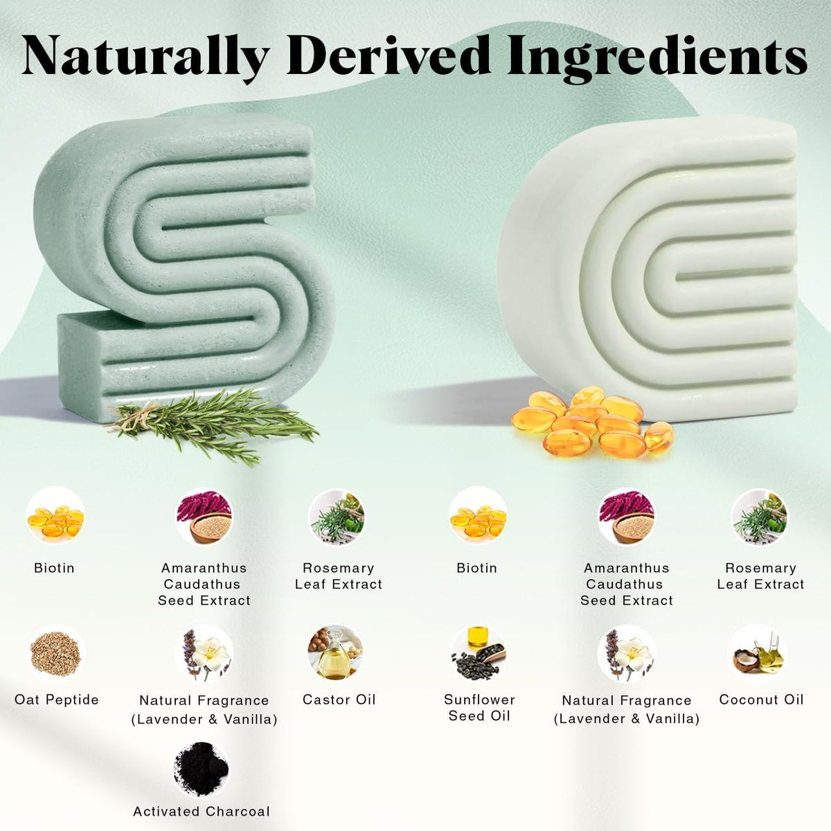 Kitsch Rosemary & Biotin Shampoo and Conditioner Set for Hair Growth - Strengthening, Thickening & Volumizing Shampoo and Conditioner Bar - Paraben, Sulfate & Silicone Free - 2 pack 🍁 All In One Marketplace Canada