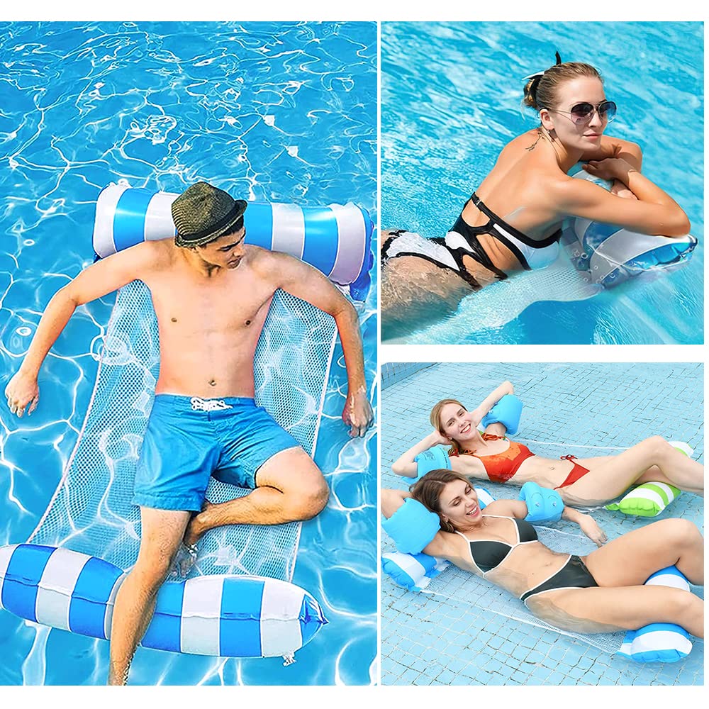 FUNNYTA 2 Pack Water Hammock, 4-in-1 Multi-Portable Water Pool Float Hammock (Saddle, Lounge Chair, Hammock and Drifter) for Adults, Suitable for Travel, Family and Recreation 🍁 All In One Marketplace Canada