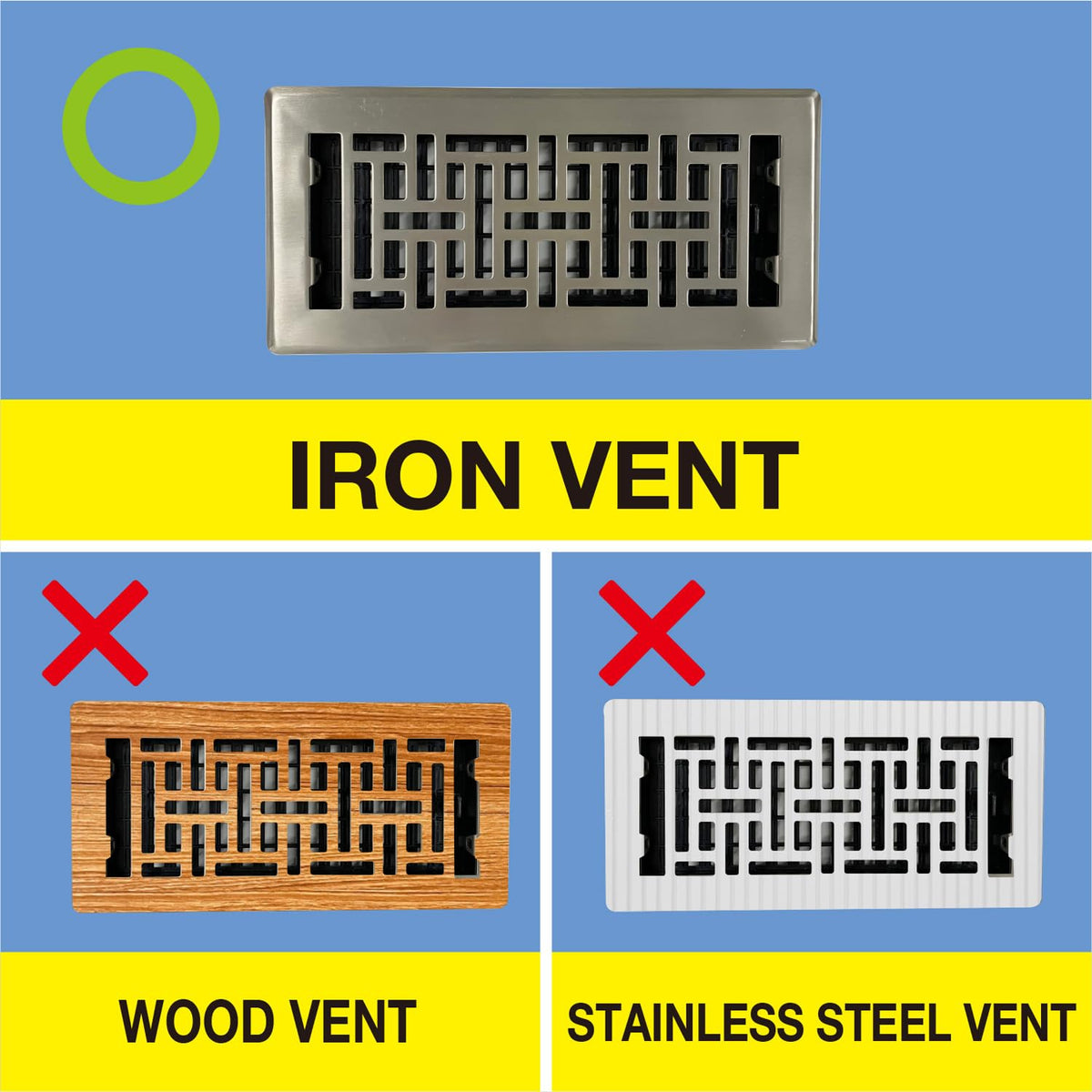 MagX Magnetic Vent Cover, 5.5 x 12 Inch, 3 Sheets, Ultra Thick 60 mil, Flexible Anisotropic Magnet, for Air Registers or Floor Air Vents, RV, Home HVAC, AC, Home Must Buy (MVAC-5512) 🍁 All In One Marketplace Canada