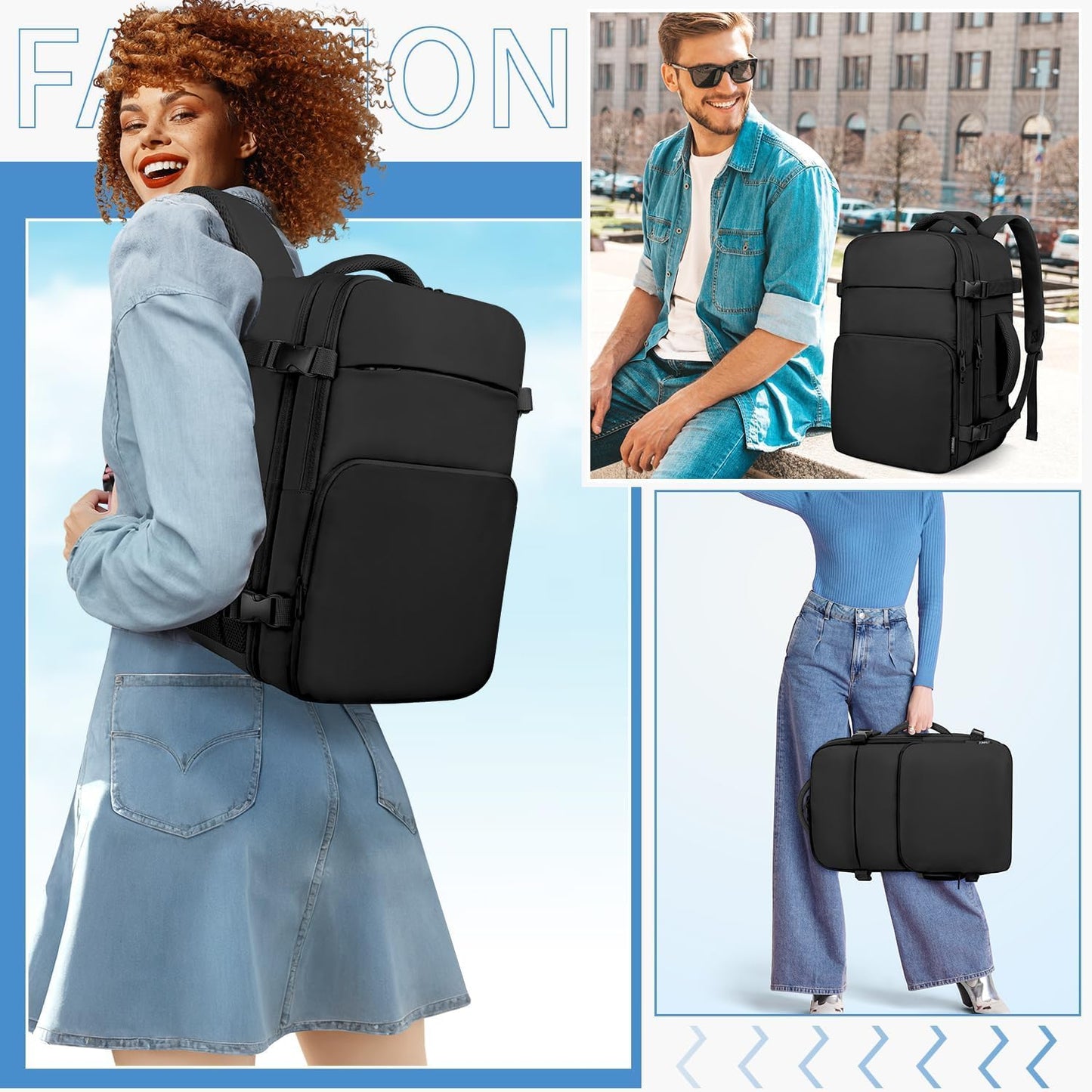 ZOMFELT Travel Backpack for Women Men, TSA 15.6" Carry on Luggage Backpack 🍁 All In One Marketplace Canada