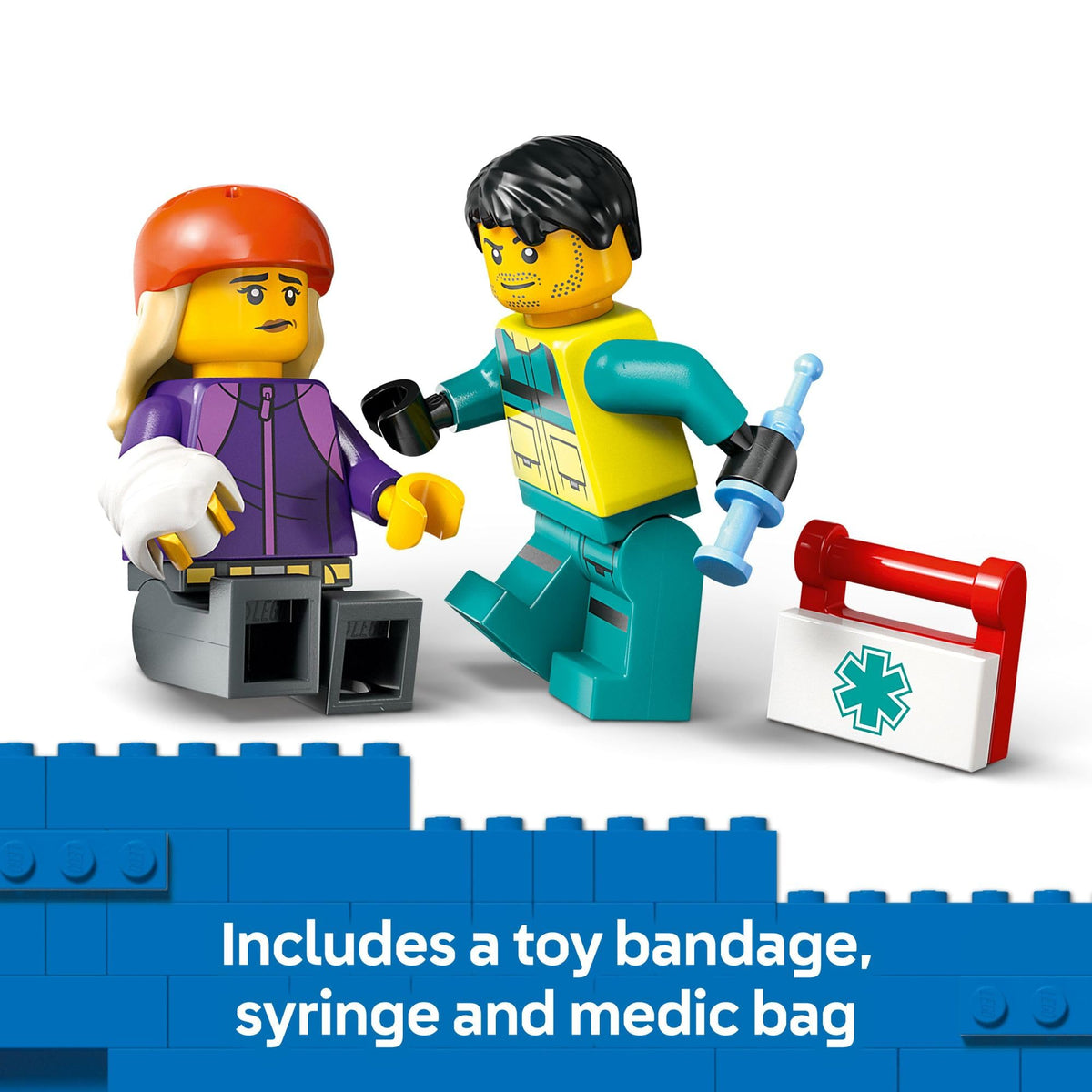 LEGO City Emergency Ambulance Toy - Building Sensory Toy for Kids, Boys and Girls, Ages 5+ - Educational, Learning Gift Idea for Birthdays and Holidays - Skateboarder and Driver Minifigures - 60451 🍁 All In One Marketplace Canada