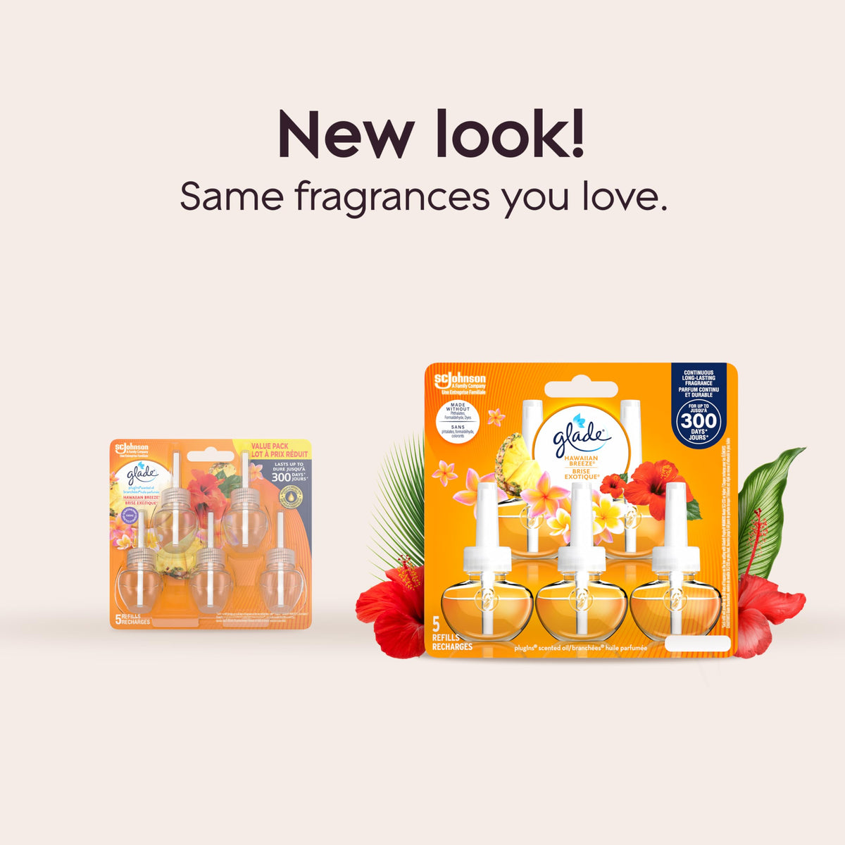 Glade PlugIns Air Freshener Oil Refill, Scented and Essential Oils for Home and Bathroom, Hawaiian Breeze, 5 Refills 🍁 All In One Marketplace Canada