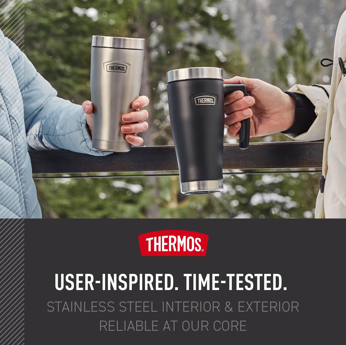 THERMOS ICON Series 16oz Stainless Steel Mug, Saddle 🍁 All In One Marketplace Canada