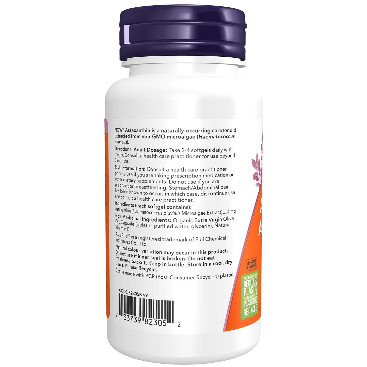 NOW Supplements, Astaxanthin 4 mg derived from Non-GMO Haematococcus Pluvialis Microalgae and has naturally occurring Lutein, Canthaxanthin and Beta-Carotene, 90 Softgels 🍁 All In One Marketplace Canada