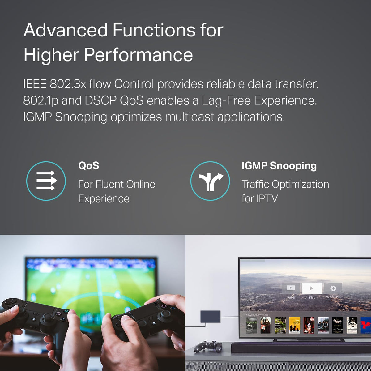 TP-Link TL-SG105 5 Port Gigabit Unmanaged Ethernet Network Switch, Ethernet Splitter, Plug and Play, Fanless Metal Design, Shielded Ports, Traffic Optimization, Limited Lifetime Protection,Black 🍁 All In One Marketplace Canada