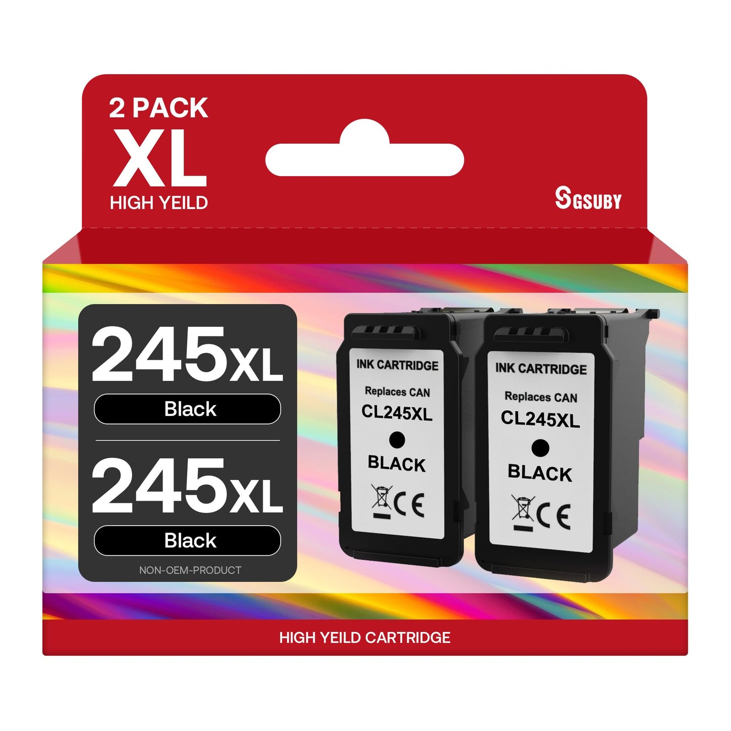 SGSUBY 245XL Black Ink Cartridge Replacement for Canon Ink 245XL PG-243 XL PG-245 XL Compatible with Canon Pixma MX490 MX492 TR4520 MG3022 MG2522 MG2920 MG2420 MG2520 TS3322 Remanufactured (2 Black) 🍁 All In One Marketplace Canada