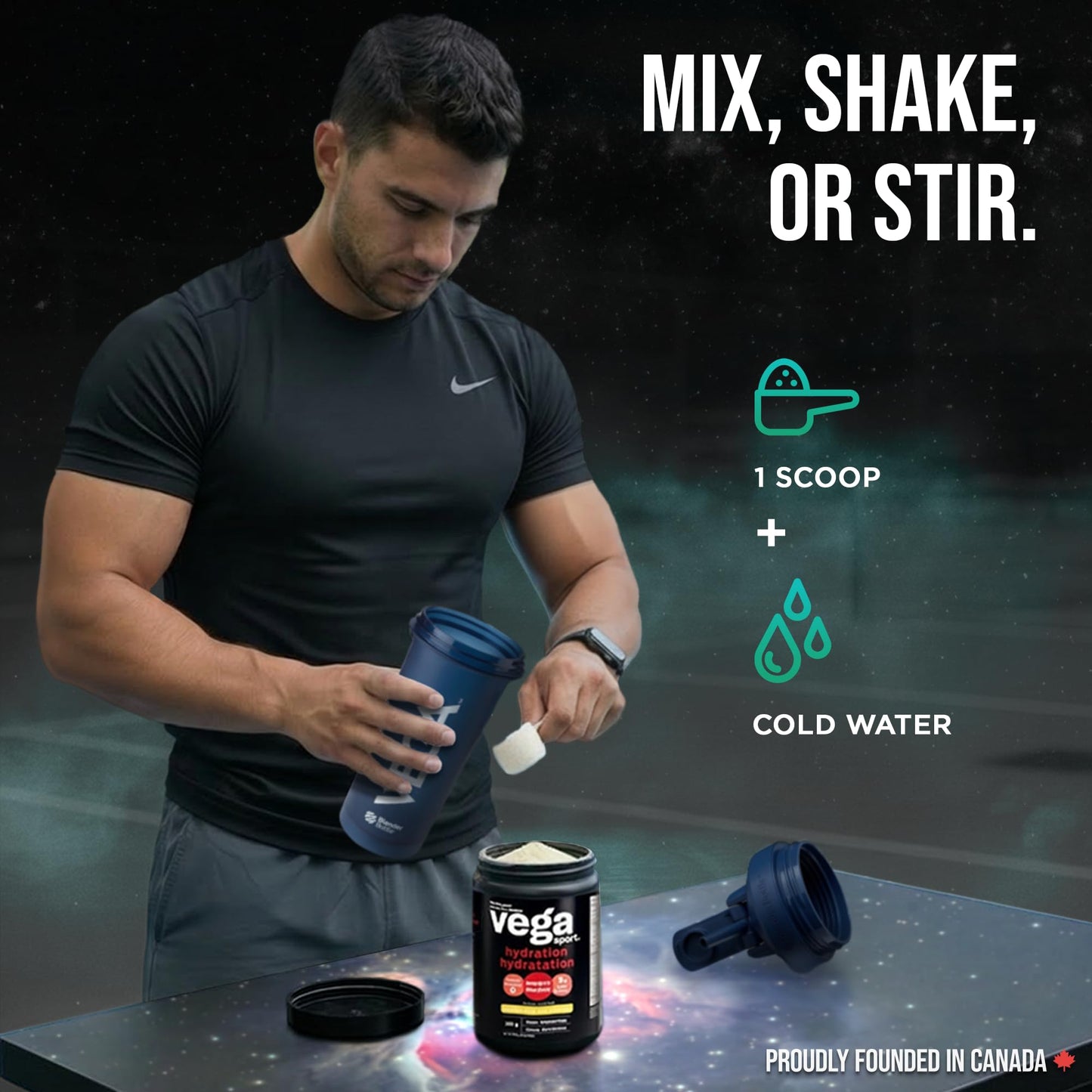 Vega Sport Hydration Electrolyte Powder, Plant Based for Fast Post Workout Hydration – Sugar-Free Lemon Lime, 40 Servings, 168 grams 🍁 All In One Marketplace Canada