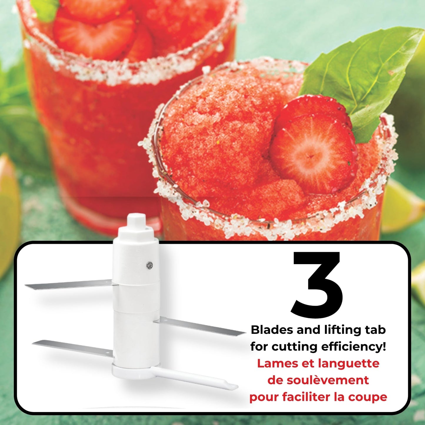 Starfrit Pull Chopper, Multi Purpose Manual Food Processor, 3 Blade System for a Faster Cut, From Large Chunks to Purée, Self-Retracting Cord, Fruits, Vegetables, Meats and Crushes Ice 🍁 All In One Marketplace Canada