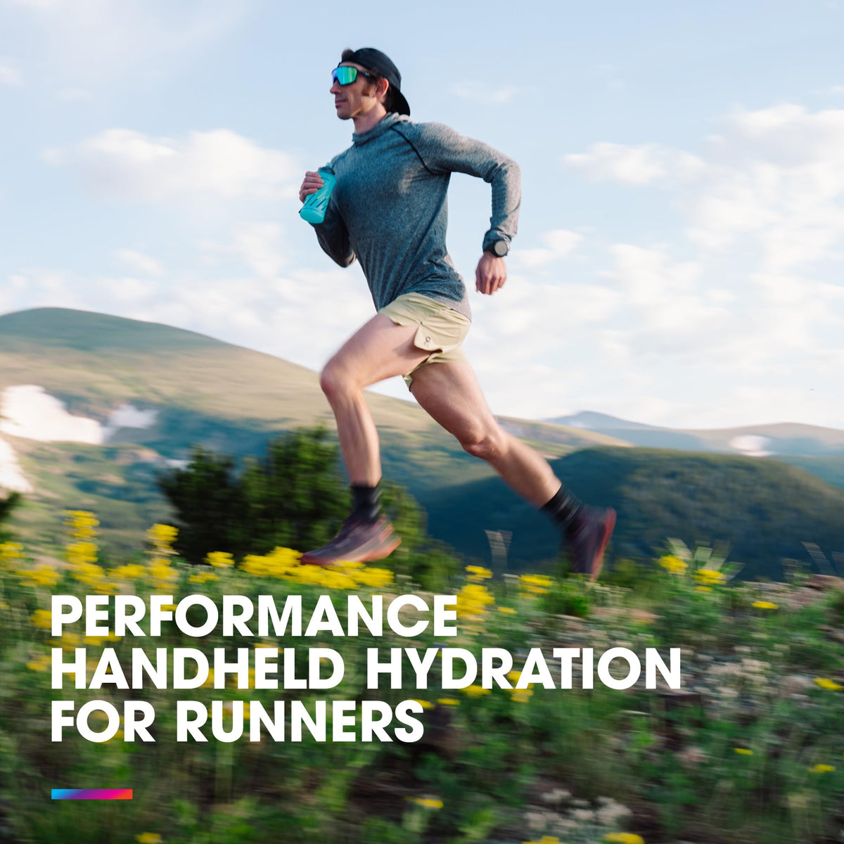 HydraPak SkyFlask Speed Handheld Running Water Bottle (350ml, Malibu) 🍁 All In One Marketplace Canada