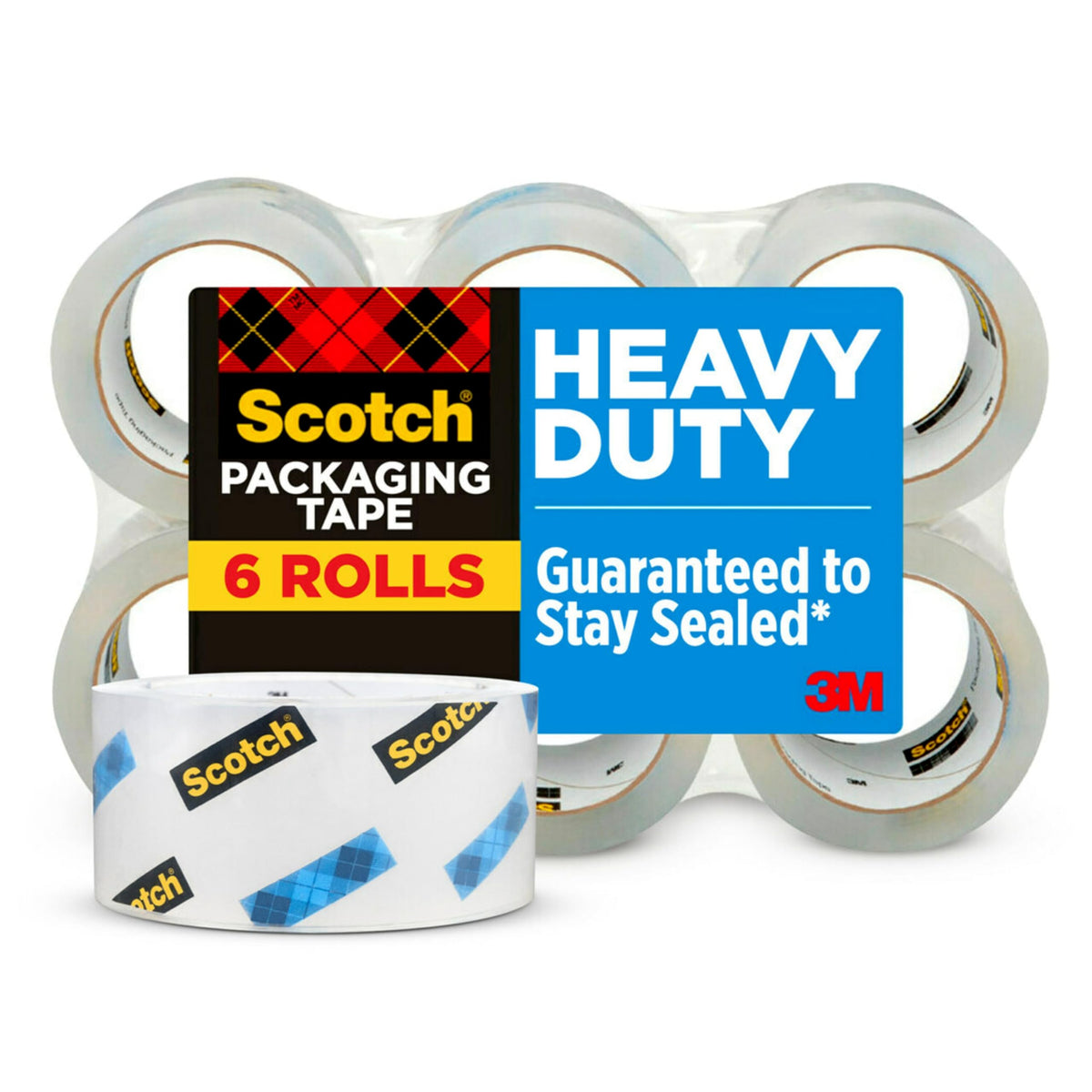 Scotch Packing Tape Heavy Duty Shipping Tape, 1.88" x 50m, 6 Rolls 🍁 All In One Marketplace Canada