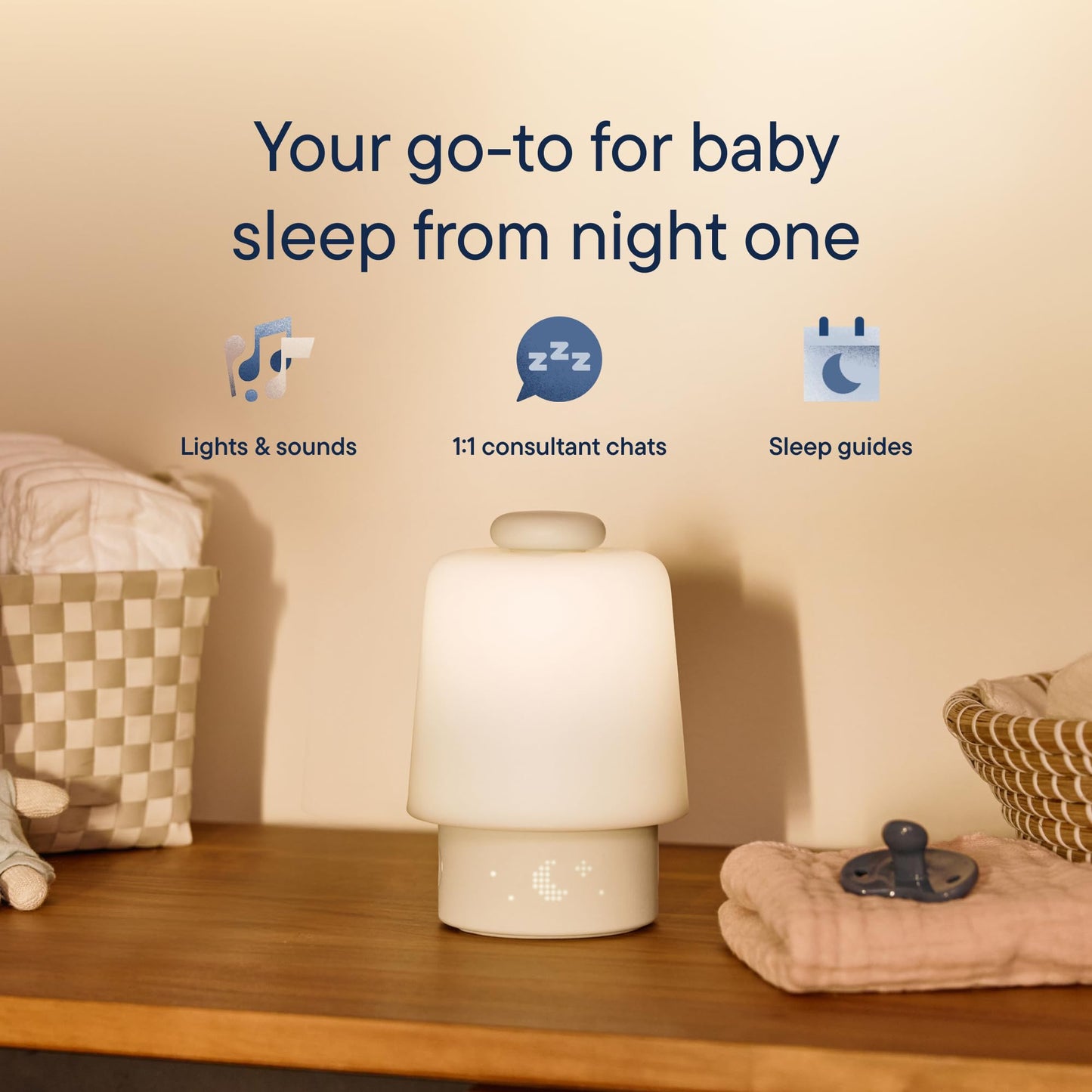 Hatch Baby Sound Machine, Night Light | Hatch Baby Model | Sleep Support | Registry Essential, Routine Builder, Time-to-Rise Alarm Clock, White Noise, Nursery Stories, Toddler Kids (Wi-Fi), Putty 🍁 All In One Marketplace Canada