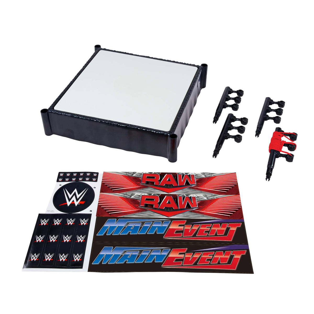 Mattel WWE Superstar Ring with Labels for Main Event & RAW, Spring-Loaded Ring Mat & Pro Tension Elastic Ropes 🍁 All In One Marketplace Canada