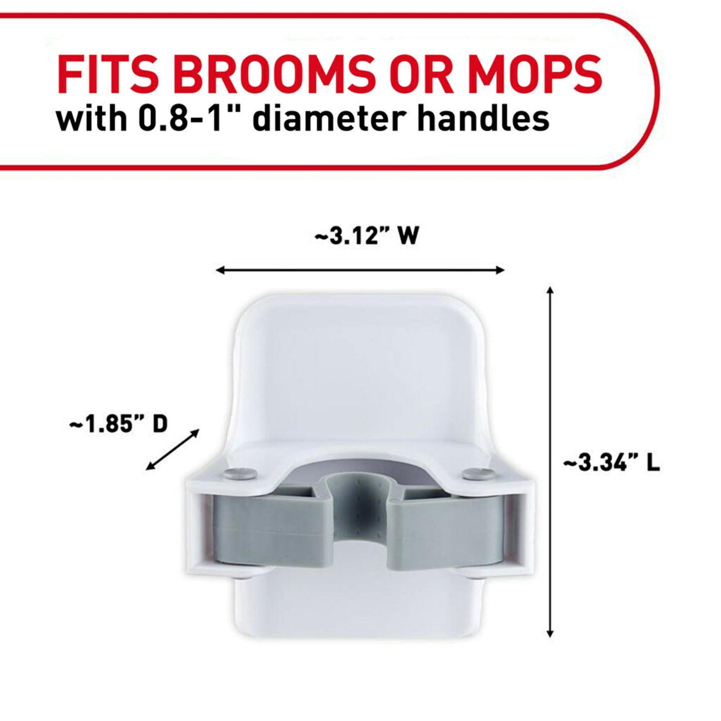 Command Broom and Mop Grippers, 3 Hangers and 6 Command Strips, Damage Free Hanging Wall Mount Broom and Mop Holder, Household Cleaning Organizer for Christmas Decorations, Holds up to 4 lb 🍁 All In One Marketplace Canada