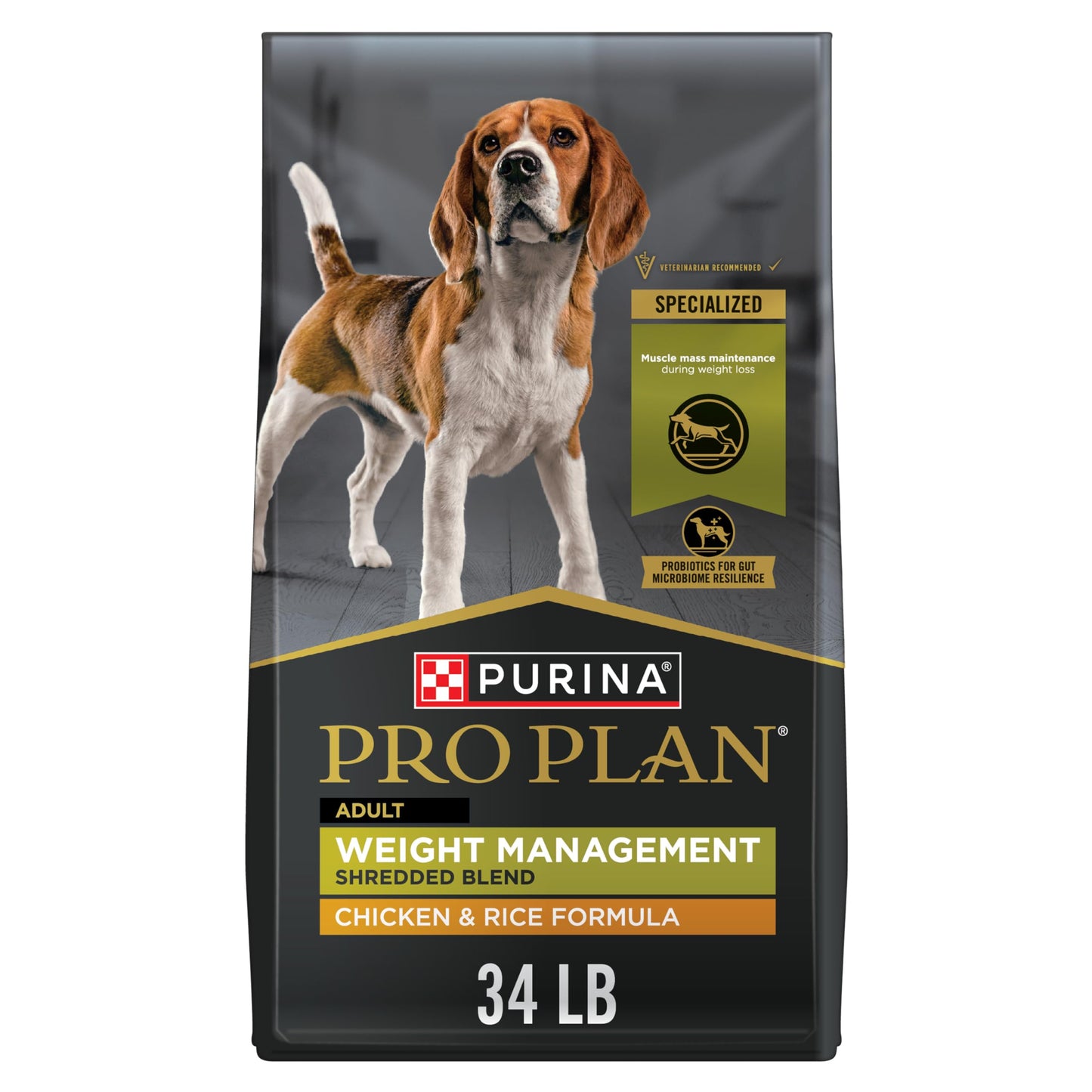 Purina Pro Plan Weight Management Dry Dog Food, Shredded Blend Chicken - 15.4 kg Bag 🍁 All In One Marketplace Canada