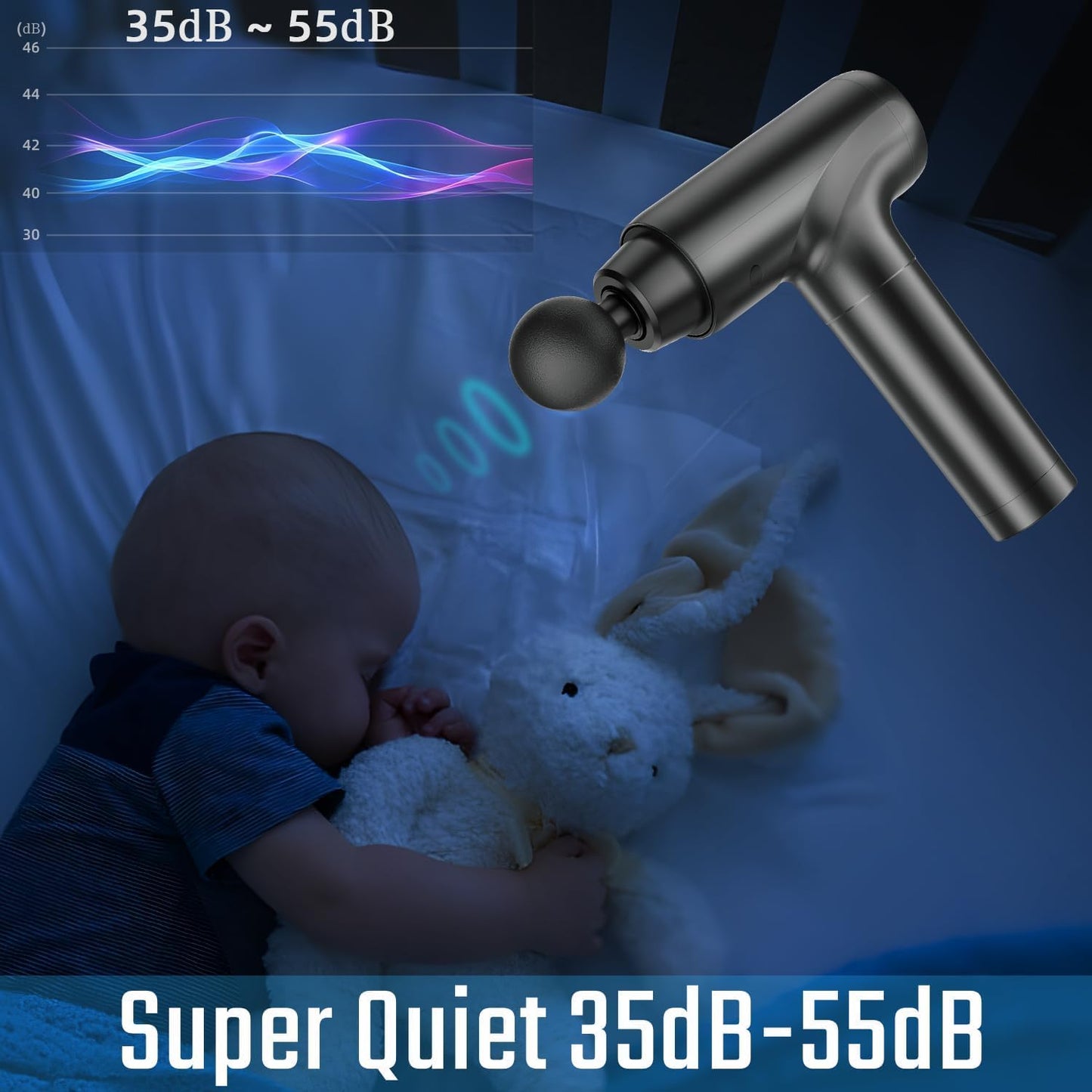 cotsoco Massage Gun Deep Tissue, Muscle Massage Gun with 9 Attachment Heads 20 Speeds & Silent Brushless Motor Cordless, Handheld Percussion Back Massager Gun for Athletes, Mothers Day Gifts for Mom Dad Women Men (Black) 🍁 All In One Marketplace Canada