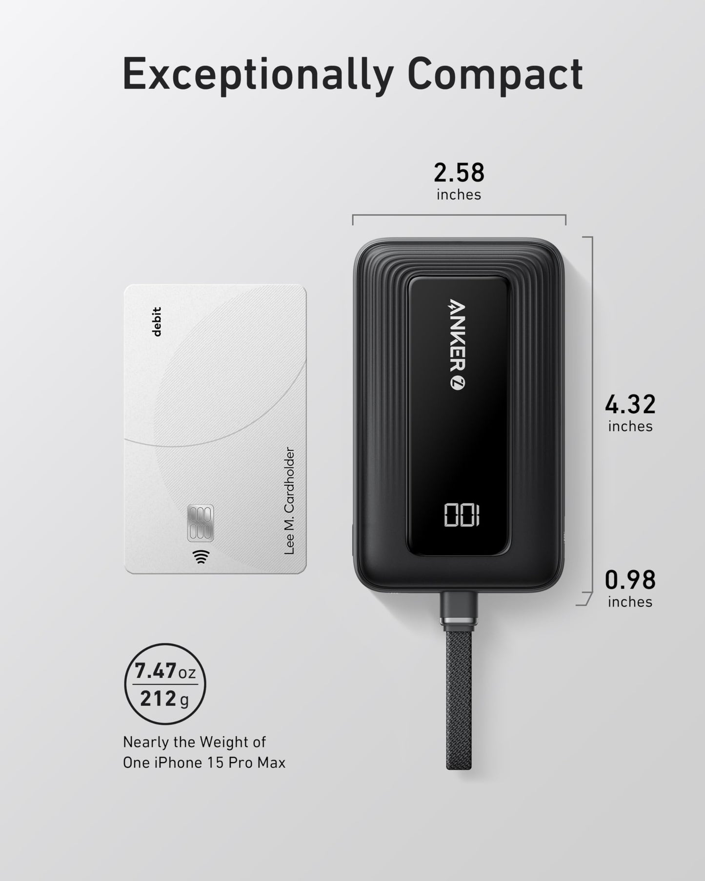 Anker Zolo Power Bank (2025 Upgraded Version), 20,000mAh 30W High-Speed Portable Charger with Built-in USB-C Cable, Battery Pack for iPhone 17/16 / 15 Series, Galaxy, and More (20000, Amp Hours) 🍁 All In One Marketplace Canada
