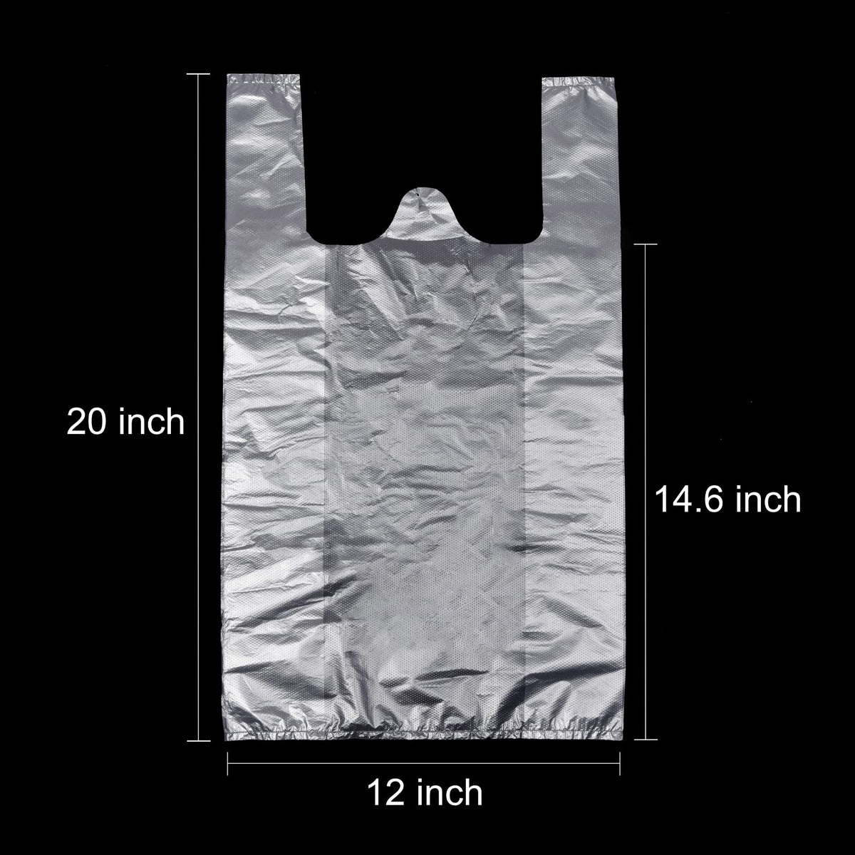 T Shirt Bags Plastic Grocery Bags with Handles for Merchandise and Supermarket, Bolsas De Plastico Para Negocio, 12 x 20 Inch (White, 200Pcs) 🍁 All In One Marketplace Canada