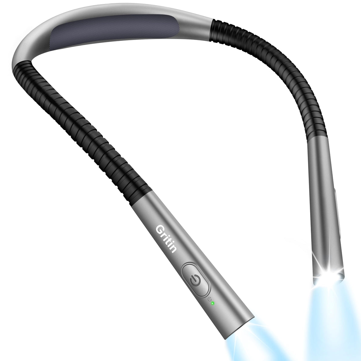 Gritin Rechargeable Book Light, Eye Caring Neck Reading Light 4-Color&5-Brightness, Stepless Dimming, 30-min Timer, 80H+ Runtime, Bendable Round Neck Design, Lightweight for Reading,Knitting,Repairing 🍁 All In One Marketplace Canada