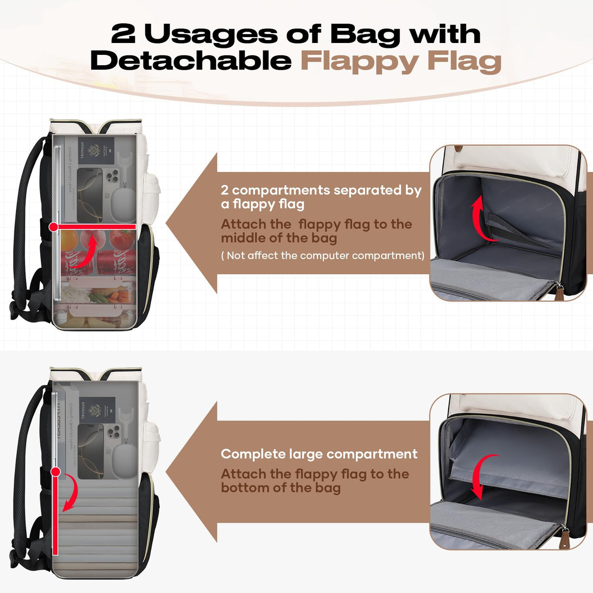 Maelstrom 15.6-17.3" Laptop Backpack with Lunch Box, Work Bag for Women Men 🍁 All In One Marketplace Canada