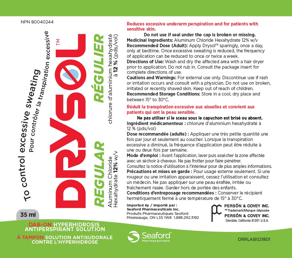 DRYSOL 12% Regular Strength - Clinical Strength Antiperspirant - Aluminum Chloride Hexahydrate - Moderate Sweating Control - For Men and Women 🍁 All In One Marketplace Canada