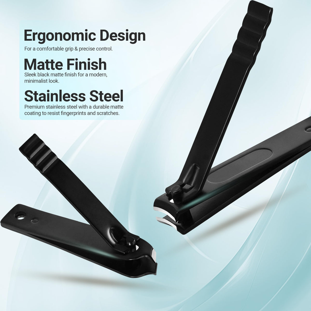 Utopia Care - 15 in 1 Stainless Steel Professional Manicure Pedicure Set Nail Clippers Kit – Portable Travel Grooming Kit - Facial, Cuticle and Nail Care for Men and Women (Black) 🍁 All In One Marketplace Canada