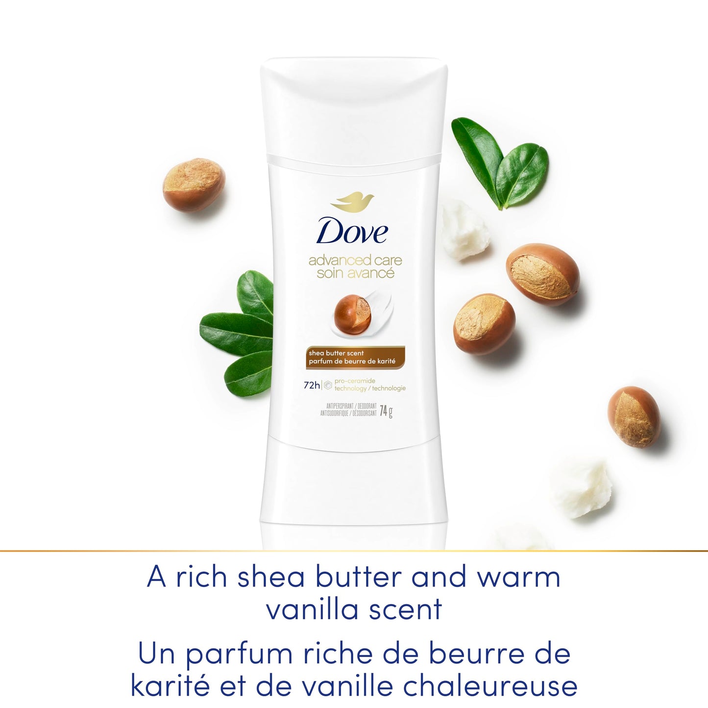 Dove Advanced Care Antiperspirant Stick for women Shea Butter for 48-Hour Protection, Cruelty-Free Women's Antiperspirant, 74g (Pack of 3) 🍁 All In One Marketplace Canada