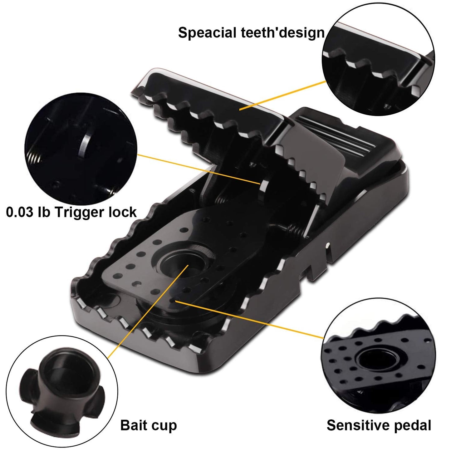 Mouse Traps 8 Pack - Humane Instant Catch Reusable Indoor/Outdoor Snap Traps for Small Mice, Safe & Effective Rodent Catcher with Easy Clean Design (Kids & Pets Friendly) 🍁 All In One Marketplace Canada